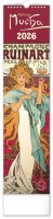 neuveden: Kalendář 2026 nástěnný: Alfons Mucha, 12 x 48 cm