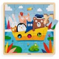 neuveden: Djeco Dřevěné puzzle loďka