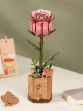 neuveden: NiXiM Dřevěné 3D puzzle/Růžová růže