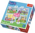 neuveden: Trefl Puzzle Peppa Pig 4v1 (35,48,54,70 dílků)