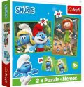 neuveden: Sada 3v1 Šmoulové (2x puzzle + pexeso)