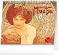 neuveden: Kalendář 2025 stolní: Alfons Mucha, 16,5 × 13 cm