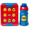 neuveden: Svačinový set LEGO ICONIC Classic (láhev a box) - červená/modrá