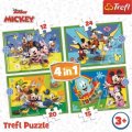 neuveden: Trefl Puzzle Mickeyho klubík: S přáteli 4v1 (12,15,20,24 dílků)