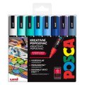 neuveden: Posca sada popisovačů PC-5M - Ocean 1,8 - 2,5 mm (mix mořských tónů 8 ks)