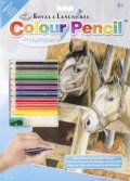 neuveden: Royal & Langnickel Malování podle čísel Pastelkami - Koně ve stáji (Color P