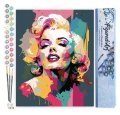 : Malování podle čísel - Marilyn Monroe bez rámu 40x50cm