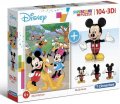 neuveden: Puzzle Supercolor Mickey 104 dílků + 3D model