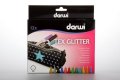 neuveden: DARWI TEX GLITTER fixy na textil sada 12 x 6 ml