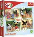 neuveden: Trefl Puzzle Bing - Šťastný den 4v1 (12,15,20,24 dílků)
