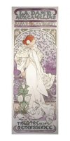 neuveden: Pohled Alfons Mucha – La Dame aux Camélias pohled - dlouhý