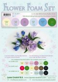 neuveden: LEANE Speciální pěnová guma na výrobu květin A4 - Pastel modrofialové 6 ks