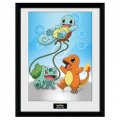 neuveden: Pokémon Zarámovaný plakát - Kanto Starters