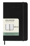neuveden: Moleskine Zápisník plánovací 18 měsíční 2023-24 tvrdý černý S