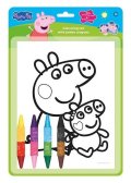 -: Prasátko Peppa - Omalovánkový set s oboustrannými voskovkami