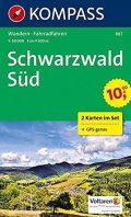 neuveden: Schwarzwald Süd 1:50 000 / sada 2 turistických map KOMPASS 887