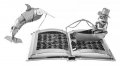 neuveden: Metal Earth 3D kovový model Stařec a moře Book Sculpture