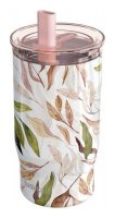 : Nerezový termohrnek s brčkem Mist Falling Leaves 720ml