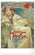 neuveden: Kalendář 2022 nástěnný: Alfons Mucha, 33 × 46 cm