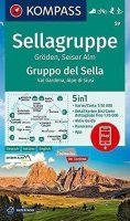 neuveden: Sella Group, Gruppo del Sella 1:50 000 / turistická mapa KOMPASS 59