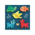 neuveden: Djeco Dřevěné puzzle zvířátka v modrém