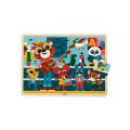 neuveden: DJECO Dřevěné puzzle Veselá kapela - 35 pcs