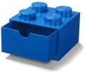 neuveden: Úložný box LEGO stolní 4 se zásuvkou - modrý