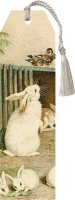 -: Knižní záložka Spring Animals Bunnies