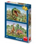neuveden: Puzzle Souboj dinosaurů 2x48 dílků