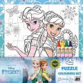 neuveden: Ledové království - Omal. puzzle s voskovkami