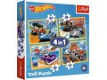 neuveden: Puzzle Autíčka Hot Wheels 4v1 (35,48,54,70 dílků)