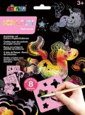neuveden: Škrabací obrázky podle šablony - Jednorožec