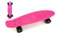 : Skateboard - pennyboard, růžový, černá kola, kovové osy