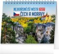 neuveden: Kalendář 2022 stolní: Nejkrásnější místa Čech a Moravy, 16,5 × 13 cm