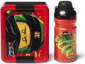neuveden: Svačinový set LEGO Ninjago Classic (láhev a box) - červená