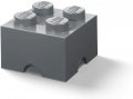 neuveden: Úložný box LEGO 4 - tmavě šedý