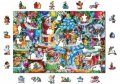 neuveden: Wooden City Puzzle Vánoční sněžítka 2v1, dřevěné, 505 dílků
