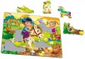 neuveden: Puzzle MAXI - Jezdíme na koni/16 dílků
