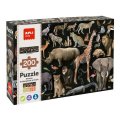 neuveden: APLI edukativní puzzle – Ohrožená zvířata v savaně, 200 ks