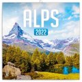 neuveden: Kalendář 2022 poznámkový: Alpy, 30 × 30 cm (západní kalendárium)