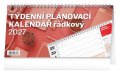 : Kalendář 2027 stolní: Plánovací řádkový, 25 x 12,5 cm