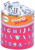 neuveden: Razítka Stampo Scrap - abeceda a číslice 54 ks