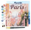 : Mini malování podle čísel - Travel Poster Paris 20x20cm na rámu