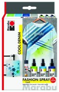 neuveden: Marabu Sada barev na textil ve spreji - Cool Denim