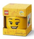 neuveden: LEGO® úložná hlava (velikost S) - šťastná dívka