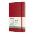 neuveden: Moleskine Plánovací zápisník 2022 červený L, tvrdý