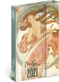 neuveden: Diář 2021: Alfons Mucha, týdenní, magnetický, 11 x 16 cm
