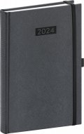 neuveden: Diář 2024: Diario - šedý, denní, 15 × 21 cm