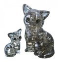 neuveden: 3D Crystal puzzle Kočka s koťátkem / 49 dílků