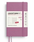-: Týdenní plánovač & Zápisník Dusty Rose, Pocket A6 2027, Softcover, anglicky